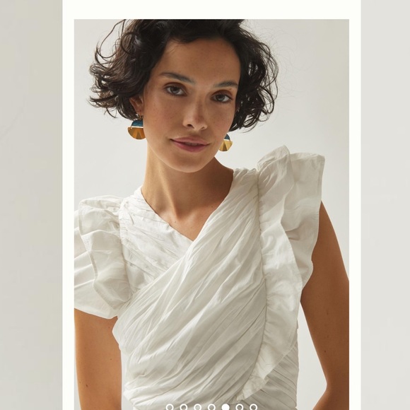 Anthropologie x Love The Label Ruffled Halter Mini Dress - Picture 3 of 6